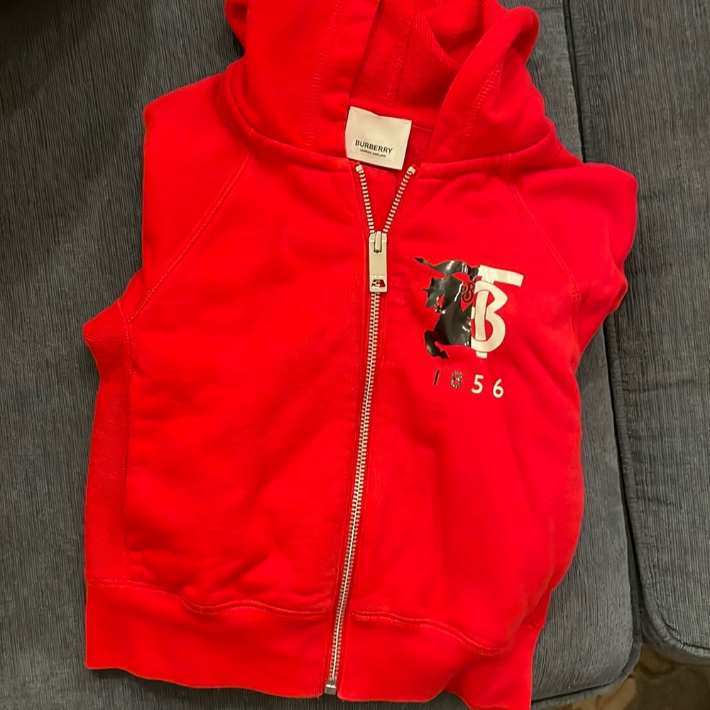 Burberry London red logo sweatshirt. Size 3